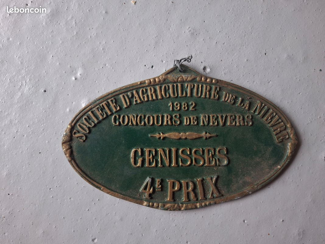 ANCIENNE PLAQUE CONCOURS Comice Agricole 1983 Ville de Vichy EUR 10,00