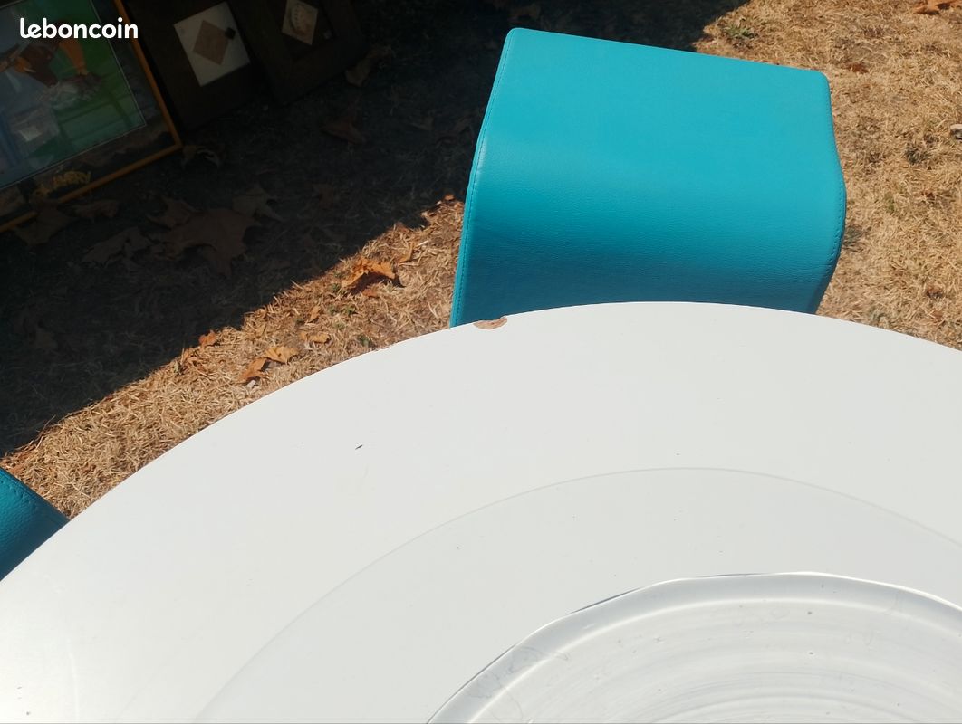 Table pied tulipe et 4 chaises semi haute (image 6)