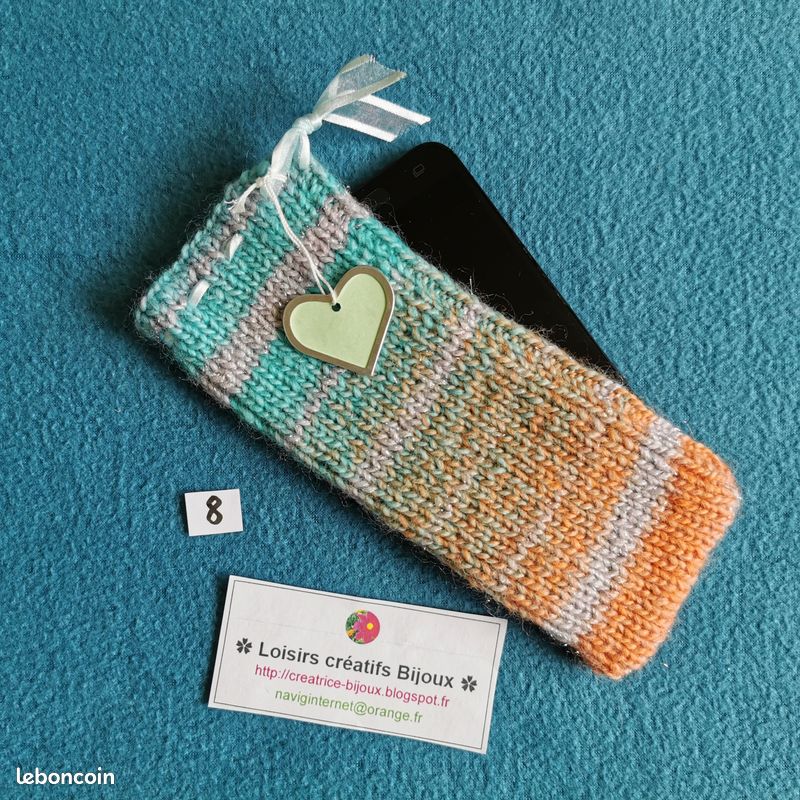 Pochettes étuis en laine tricotés pour téléphone portable (image 8)