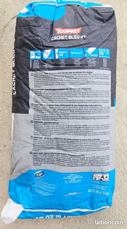 Enduit De Lissage Toupret Cachet Bleu NFE – Poudre 5 Kg – Finition Rapide