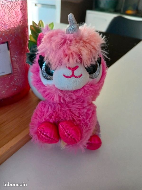 Peluche licorne rose (image 2)