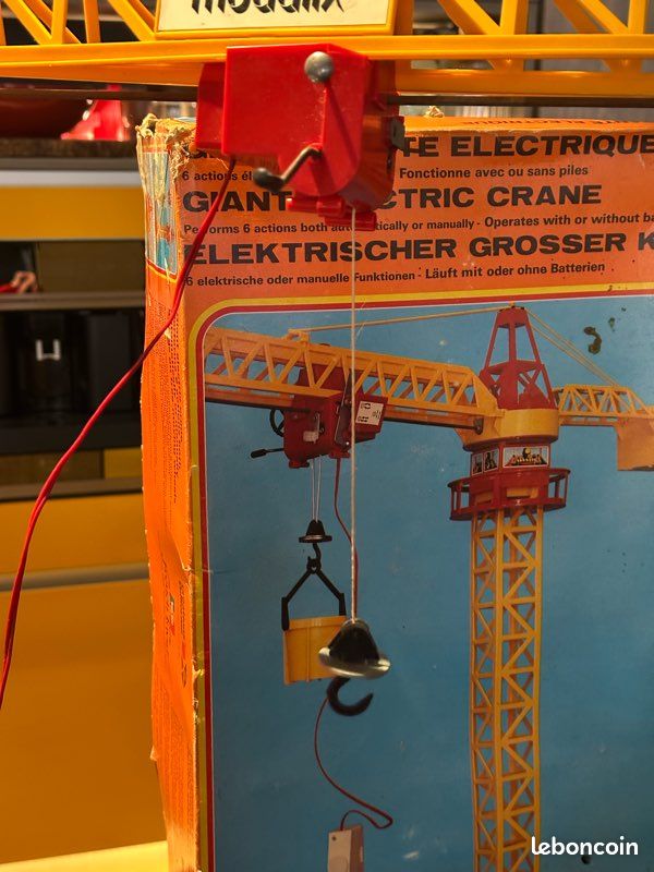 Grue magnétique électrique Big Jim vintage des années 1960, boîte d