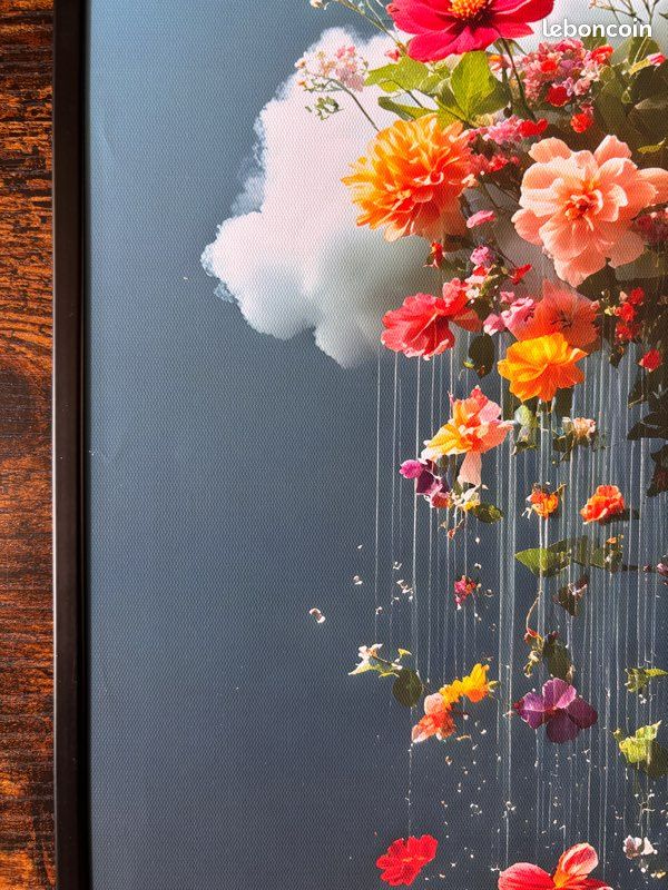 Toile 30x40 — Composition Onirique Nuage de Fleurs & Pluie Fleurie (image 4)