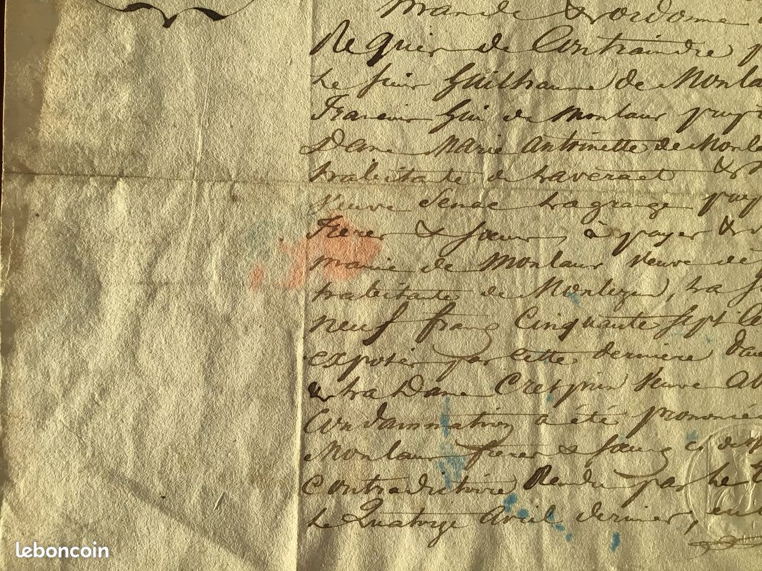 D'Esparbès de Monlaur 1828 Montesquiou Gers (image 1)