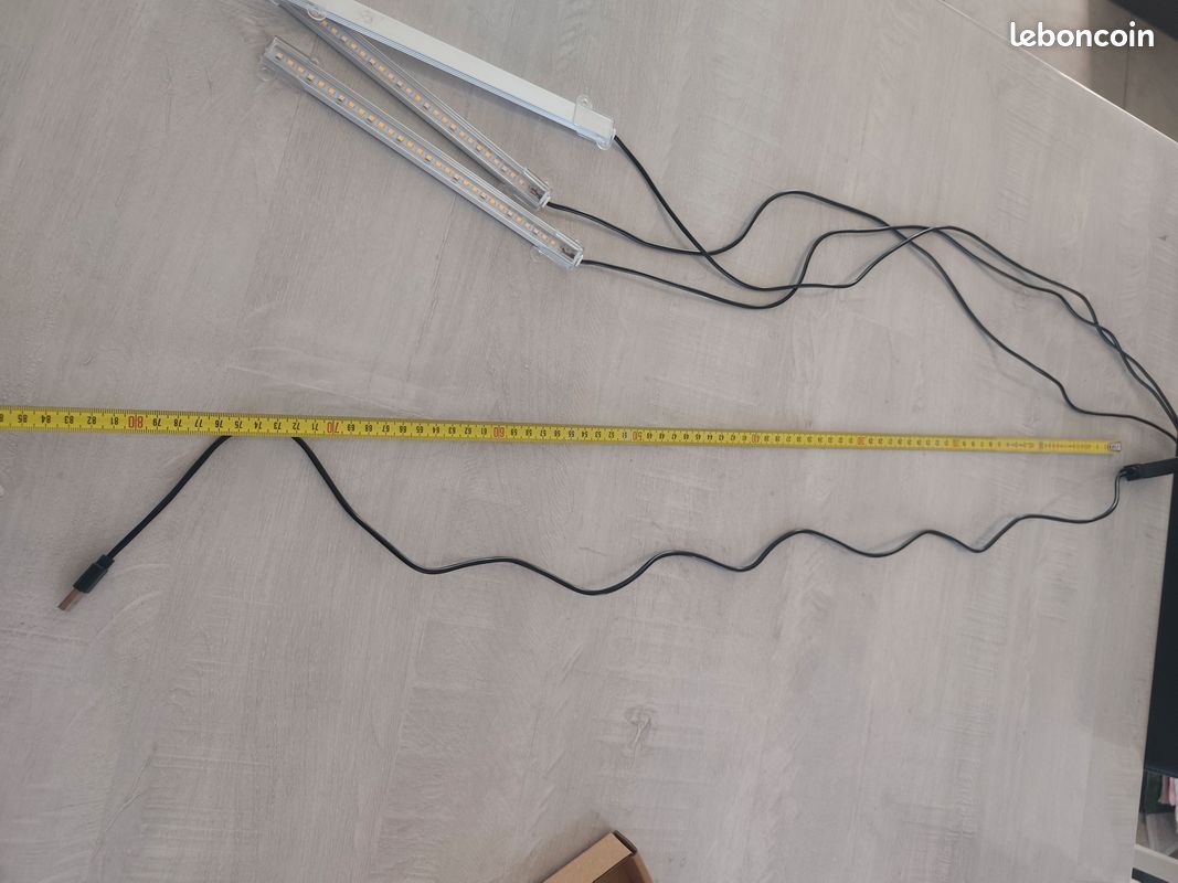 Lot 3 Lampes LED Croissance Plantes Intérieures 50cm - Contrôleur Timer + Gradateur + Alim (image 11)
