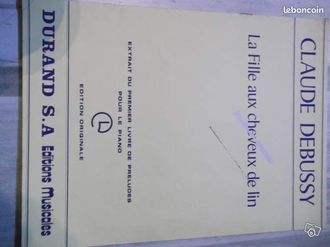 Partition Claude Debussy La fille aux cheveux de (image 1)