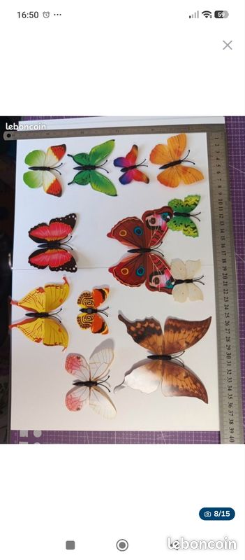 Lot 3D butterfly décoration (image 7)