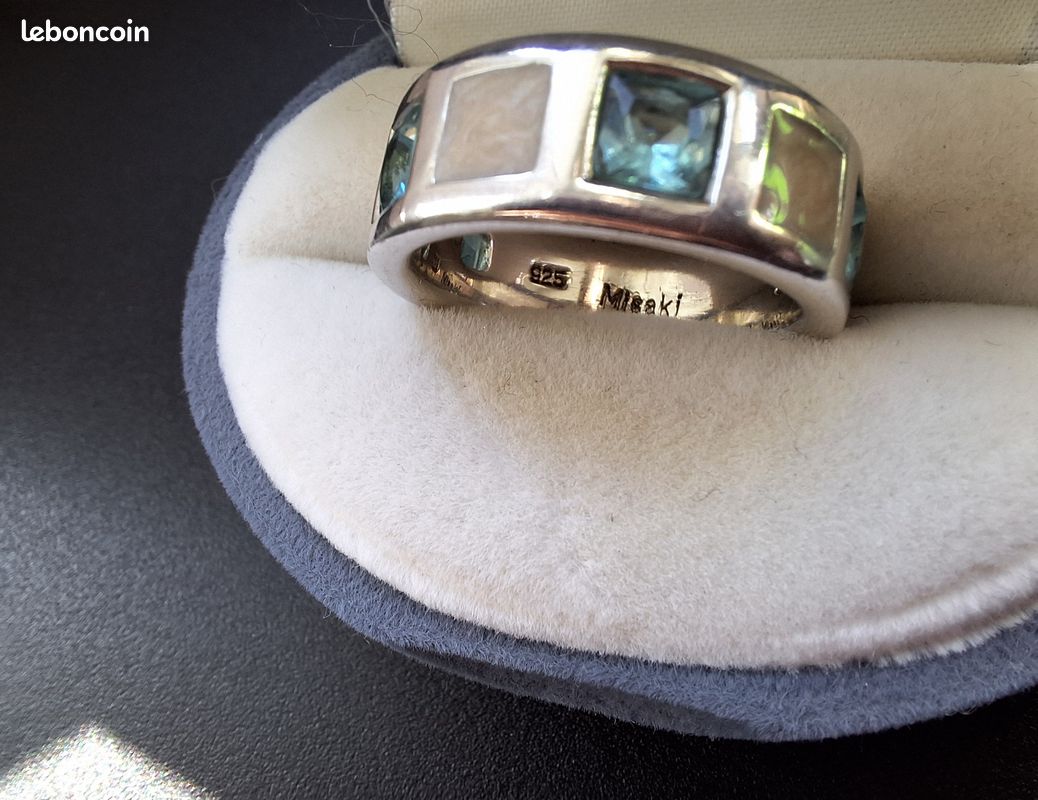 Bague BLEUE JOAILLERIE en Argent 925/1000 et Céramique