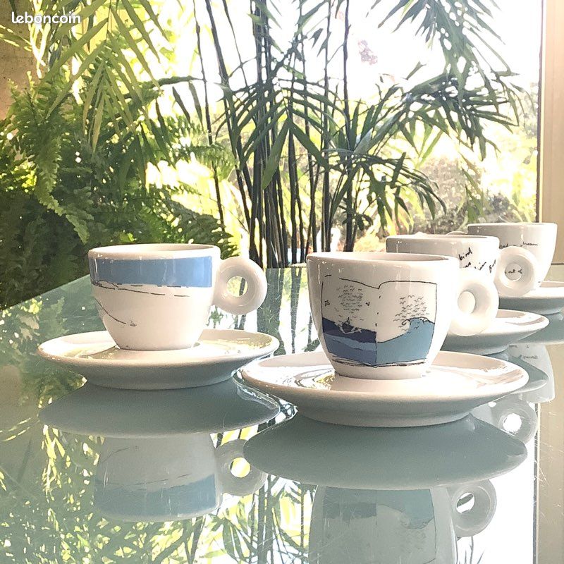 4 Tasses à Expresso Illy Amici Collection 2003 – Shizuka Yokomizo, Japon/Rosenthal