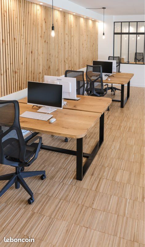 Table de Réunion Bureau de Travail Bois Massif Sur Mesure (image 7)