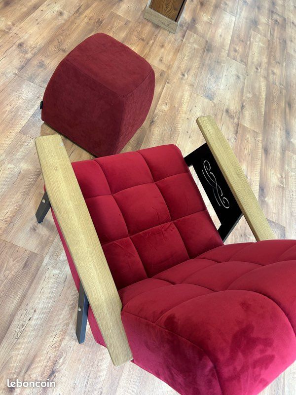 Fauteuil + pouf (image 5)