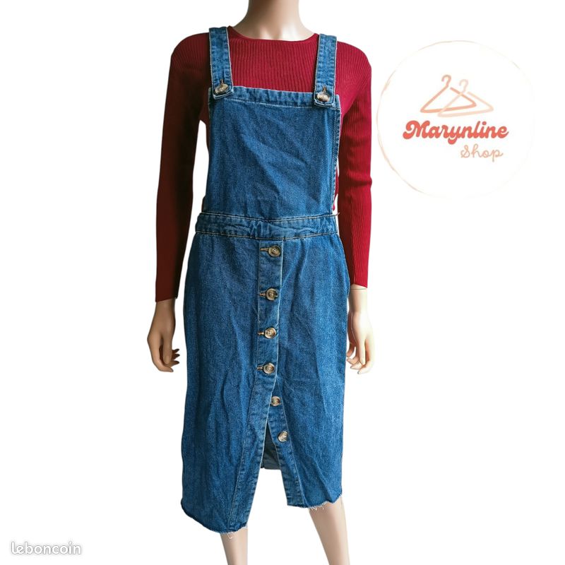 Denim Robe Ã Bretelle Large Robe En Jeans Col V à Bretelles Denim