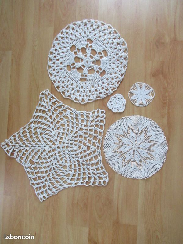 Napperons Crochet Fait Main (image 1)