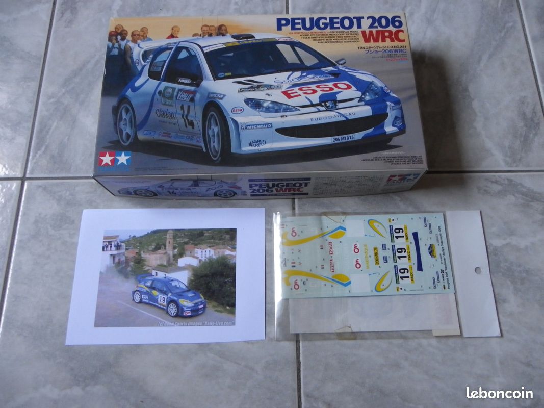 Maquette Peugeot 206 WRC Tamiya 1/24 - Kit Plastique à Monter - Modèle Détaillé Pour Collectionneurs