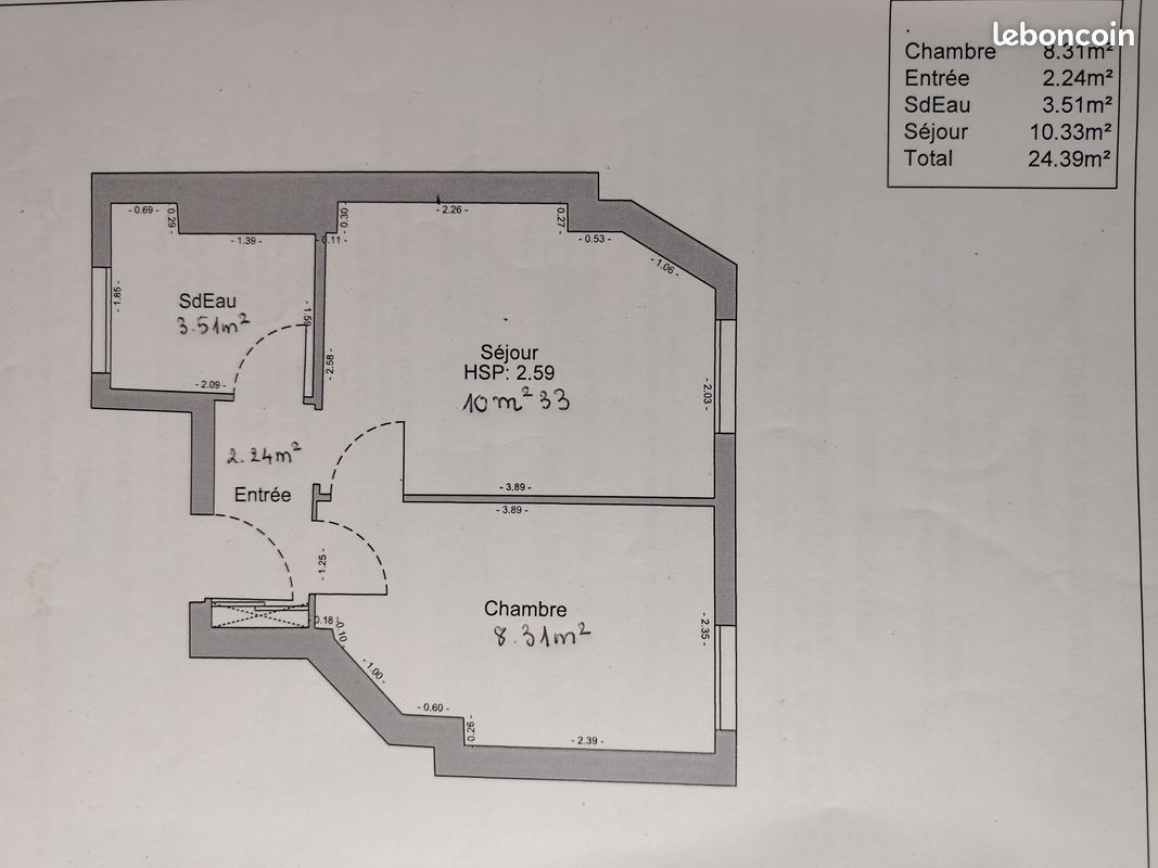 Appartement 2 pièces 25 m² · à Paris · 25 m² · 1 200 €/mois