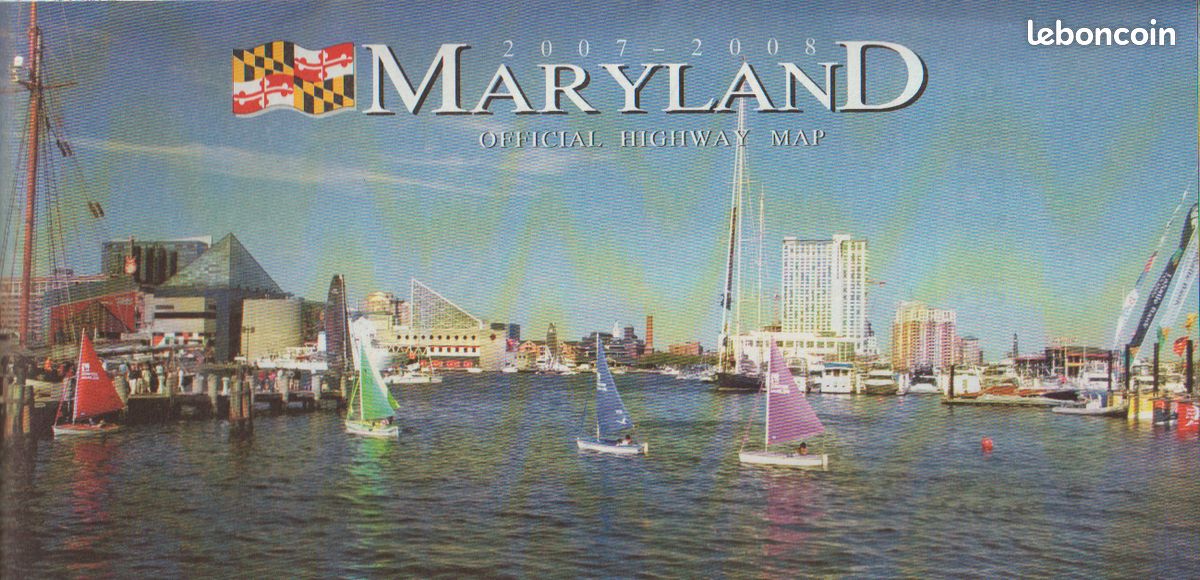Carte routière officielle du Maryland (image 1)
