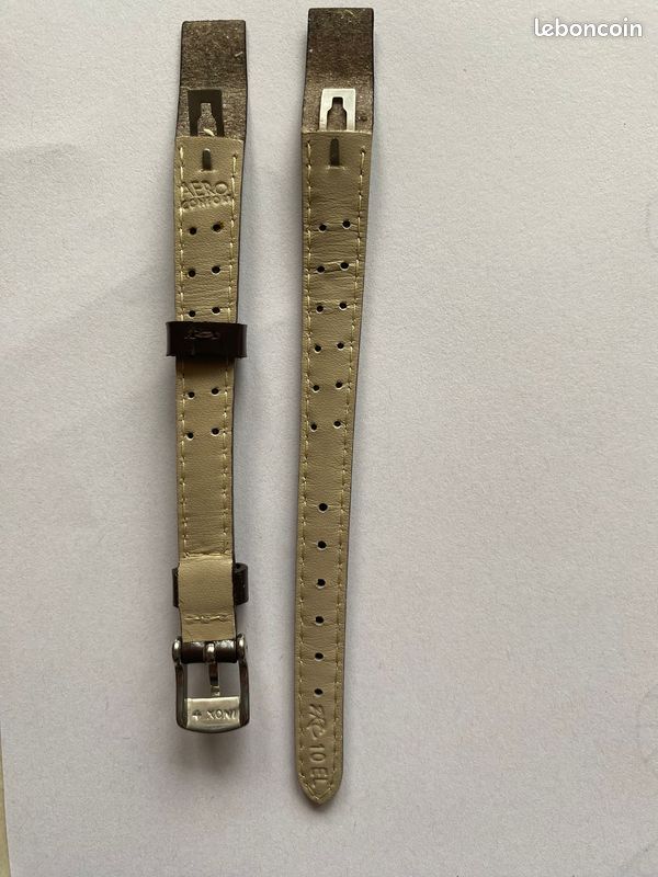 Bracelet De Montre Vintage COBRA En Cuir Véritable - Anses Soudées 20 Mm - Marron Ou Noir - Style Classique