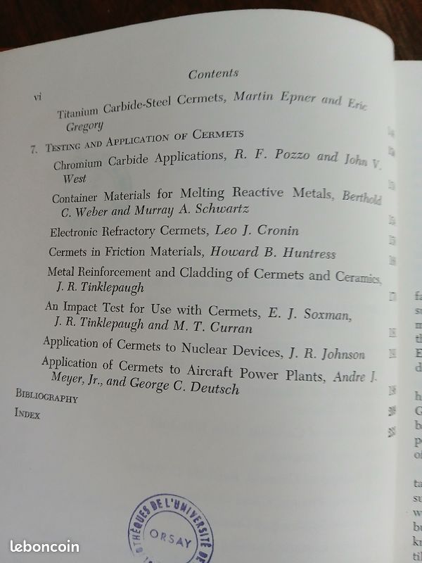 Livre science CERMETS de TINKLEPAUCH CRANDALLL (image 4)