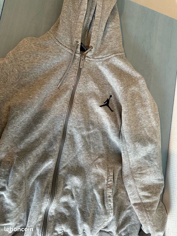 Sweat à capuche Jordan zippé gris (Jumpman brodé) (image 3)