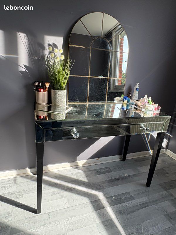 Miroir arche style verrière doré - déco tendance (image 1)