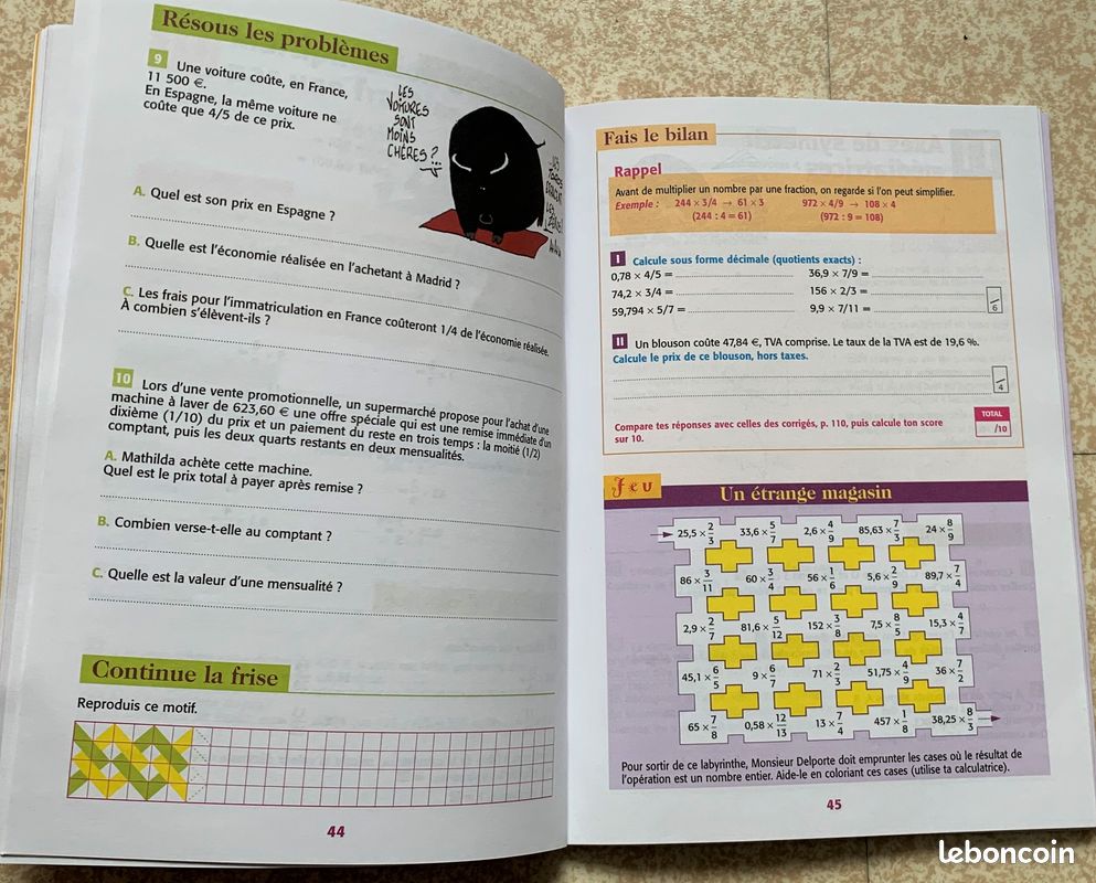 Livre de cours et d'exercices Maths 6e (image 4)