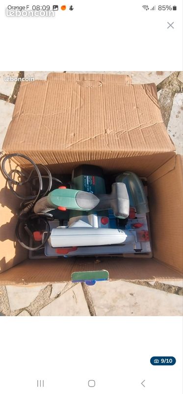 Bosch Home and Garden Scie circulaire filaire - PKS 66 AF (1600W, livrée avec lame de scie bois, emballage carton), Vert, PKS 66 AF plus rail de guidage (image 9)