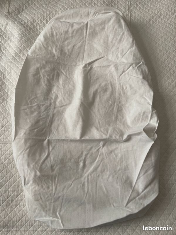 DPAM – Lot de 2 draps housse blancs jersey coton extensive pour matelas de nacelle (image 1)