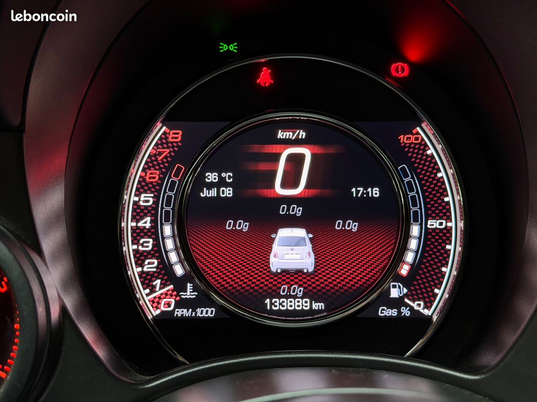 Abarth 500 595 1.4 t 160ch - carplay - radar de recul - échappement sport avec clapet - tomtom abart (image 12)