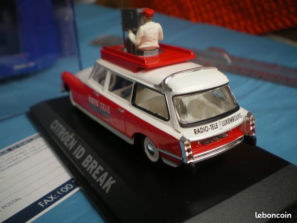 a NOREV CITROEN DS ID 19 BREAK RADIO TELE LUXEMBOURG RTL 1963 1/43 BOX