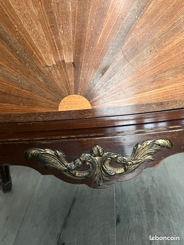Commode style Louis XV en bois de violette et marbre rose (image 12)