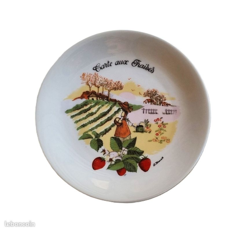 Lot 6 Assiettes à Pizza L'Hirondelle Porcelaine Diamètre 19 Cm - Occasion