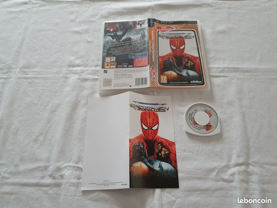 jeu psp spider-man le règne des ombres occasion,complet