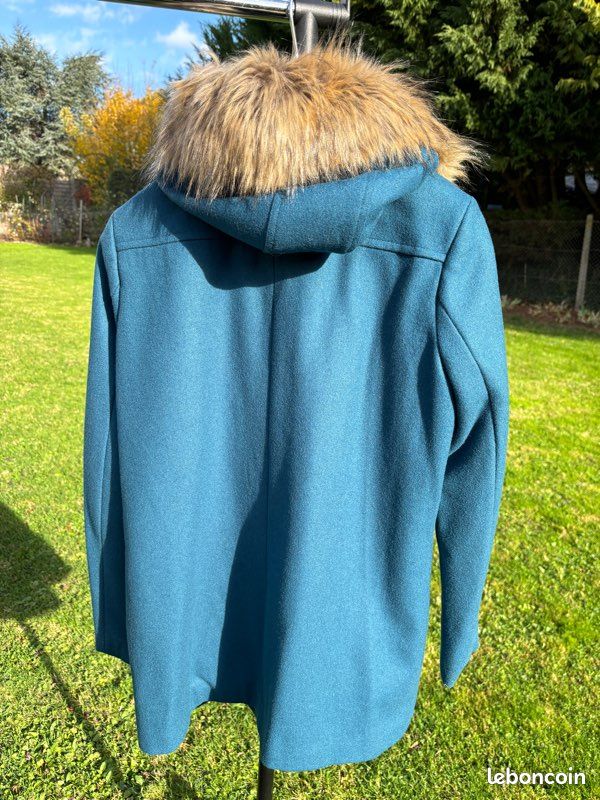 Superbe Manteau Bleu Chiné ETAM - Taille 38/40 (M) - Laine/Polyamide - État Très Bon (TBE)
