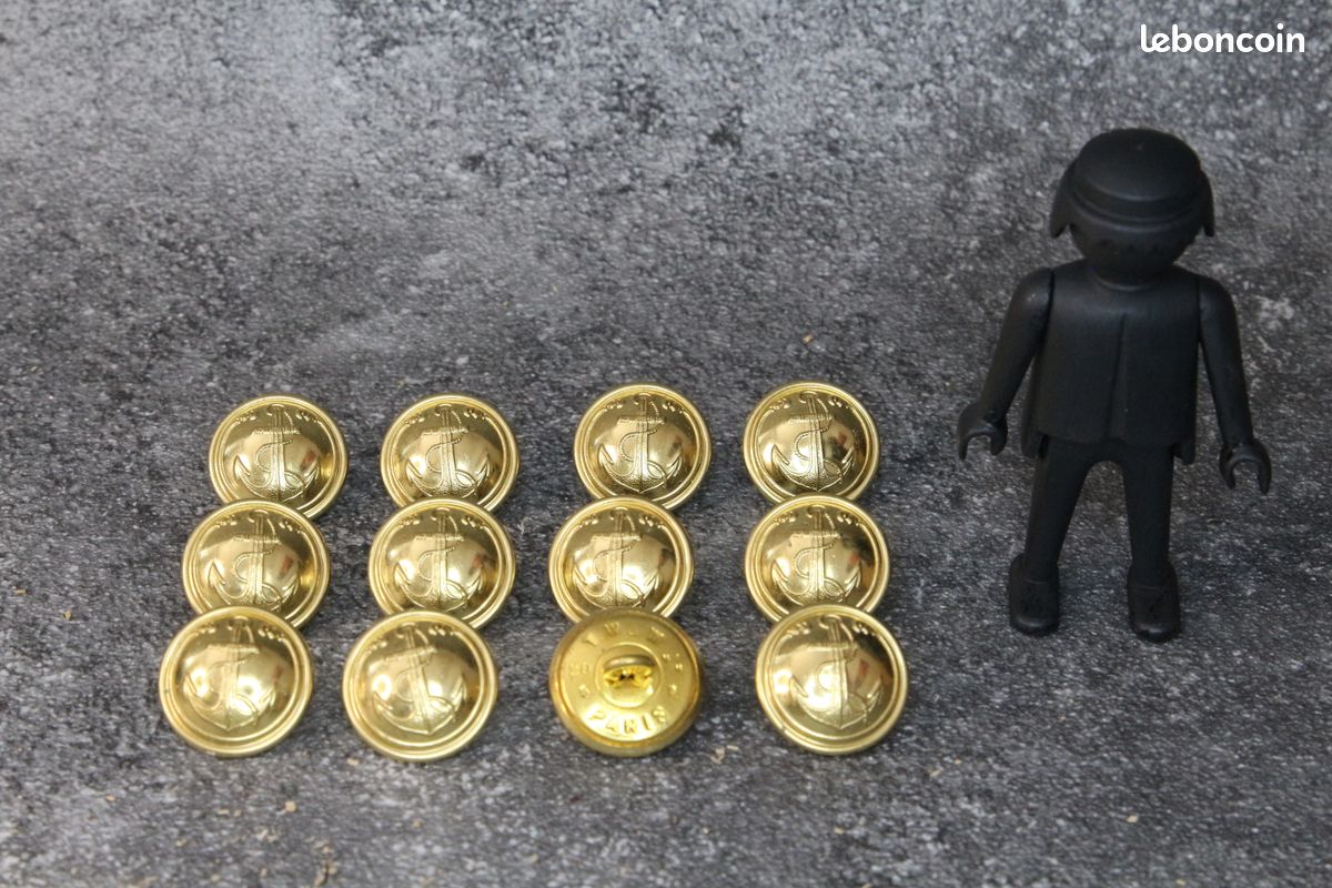 B0 011 – Lot de 12 Anciens Boutons l’Ancre d’Or de la Marine Nationale fabriquer par la Maison COINDEROUX 1904 - 1940 (image 2)