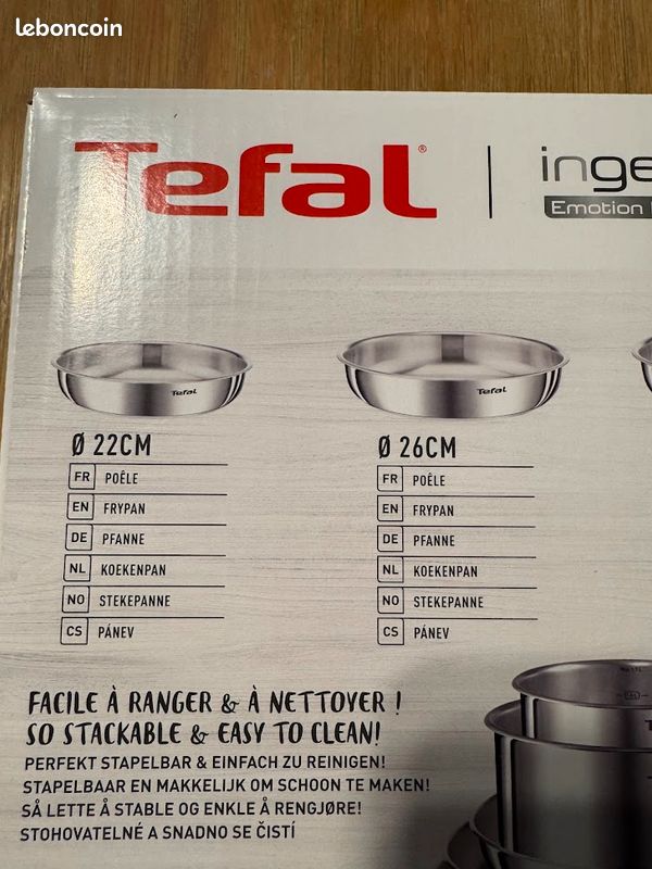 TEFAL L8978S04 Batterie de cuisine Ingenio Emotion Lot 8 pièces Induct... pas cher