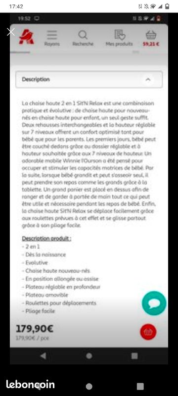 Chaise haute/transat (image 3)