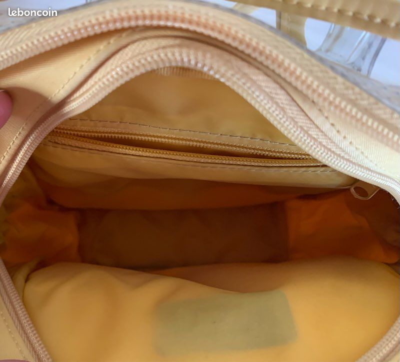Sac à main ou bandoulière transparent et jaune (image 10)