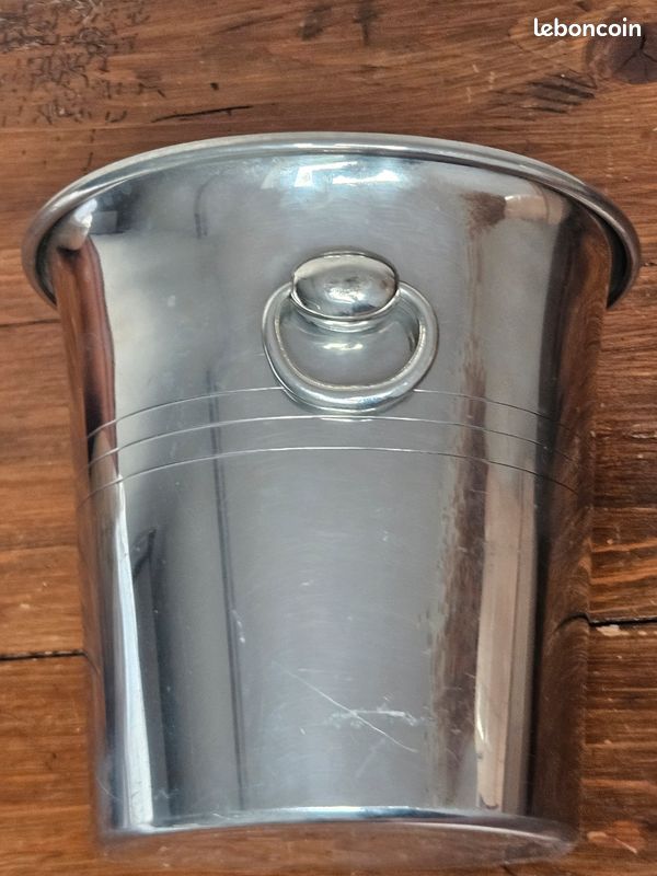 Grand Seau à Champagne En étain Fait Main - Hauteur 17 Cm - Occasion