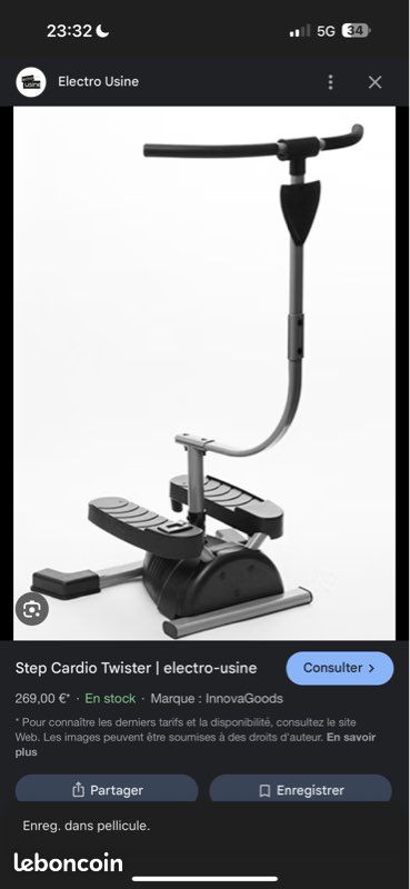 Stepper rotatif Twister cardio Sport Plein air