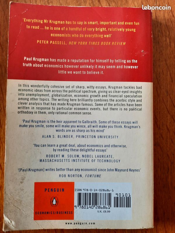 Livre en Anglais The accidental theorist de Paul Krugman (image 2)