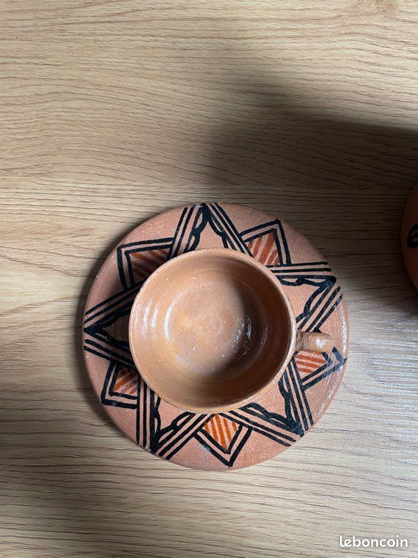 antique TUNISIE petit bougeoir Étolie POT BERBERE