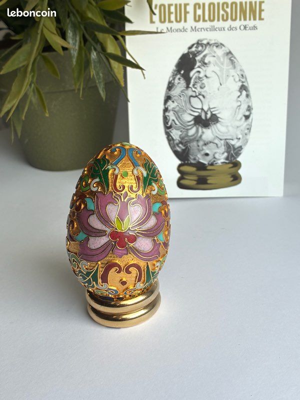Œuf Franklin Mint en cloisonné (1988) - Collection « Treasury of Eggs » (image 5)
