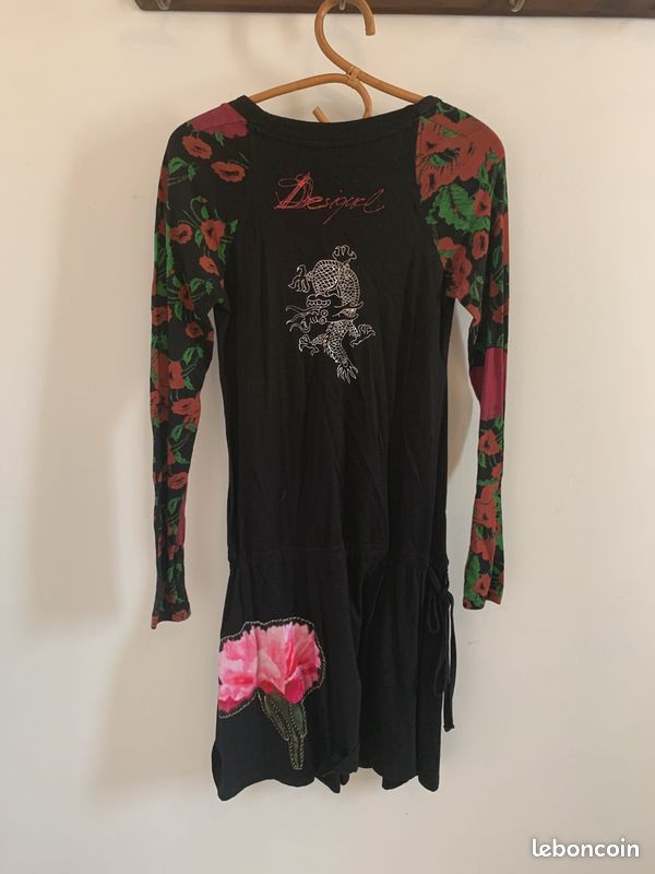 Jupe Desigual Marine Motif Dragon - Taille 40 (42 IT) - Excellent état - Occasion