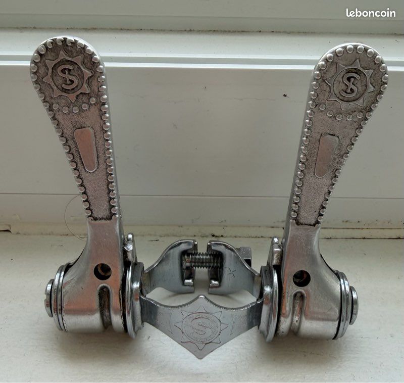 Leviers Shifters Simplex SLJ Vintage - Métal Argenté, Fabrication Française