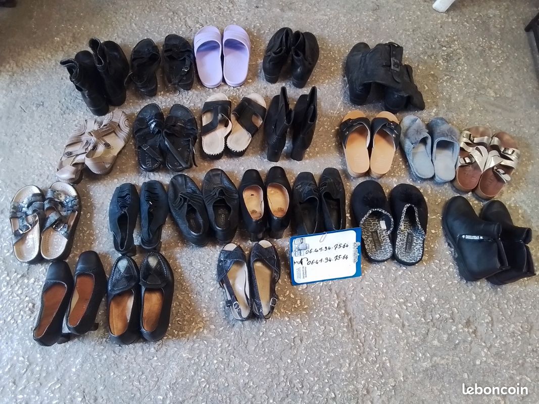 Vent 22 paire de chaussures femme pointure 36 37 a 20e le tout que
