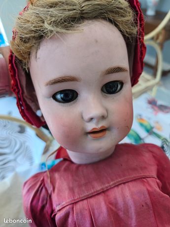 Lot de Poupée SFBJ déposée en creux, taille 7, yeux fixes brun, corps