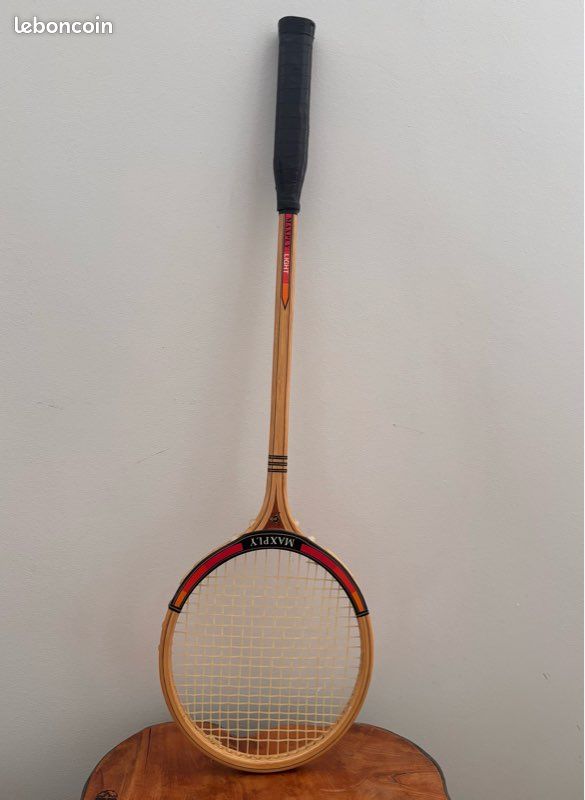 Raquette De Squash Ancienne Dunlop Zaman Club - Bois - Avec Housse