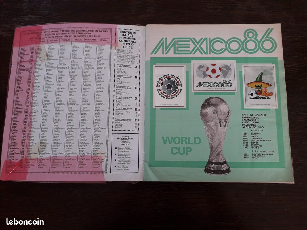 Album Panini Coupe Du Monde 1986 - Mexique - Incomplet (6 Stickers) - Vintage