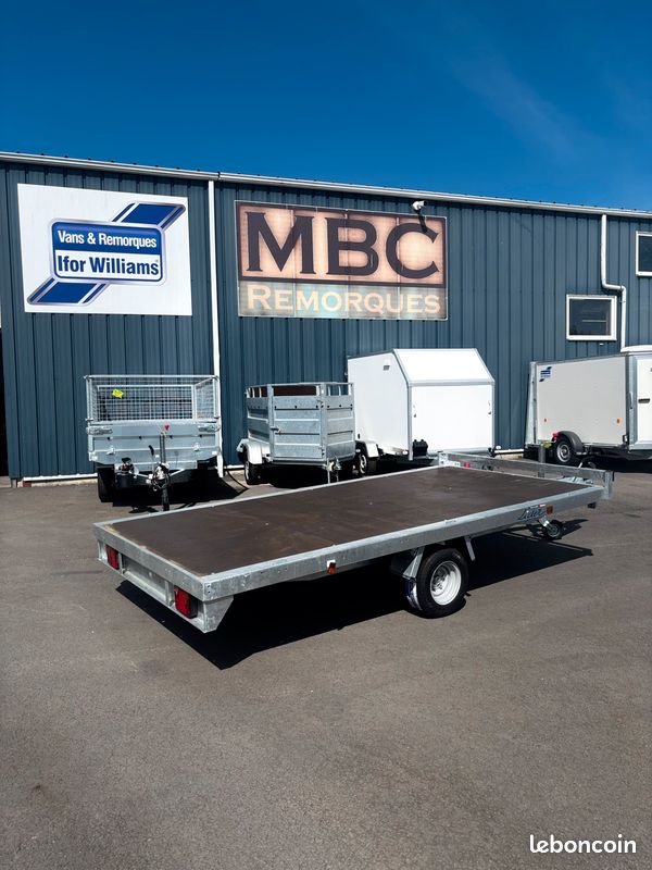 Remorque plateau roues dessous Lider PTAC 1500kg CU 1130kg 1 essieu plancher bois antidérapant (image 2)