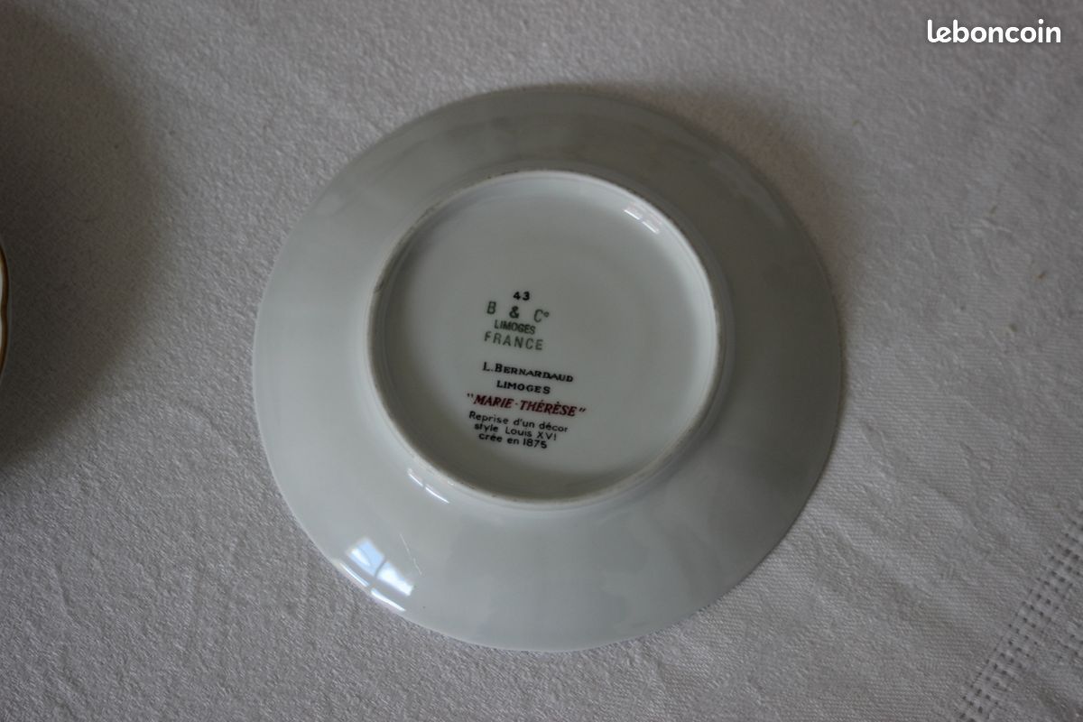 grande tasse et sous tasse Bernardaud en porcelaine model Madison